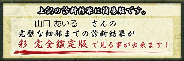 山口 あいるさんの診断結果 姓名判断 彩