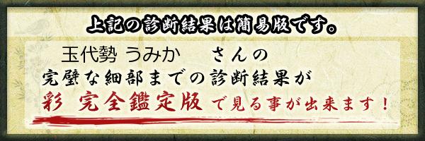 玉代勢 うみかさんの診断結果 姓名判断 彩