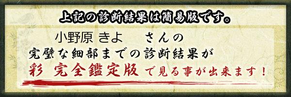 小野原 きよさんの診断結果 姓名判断 彩