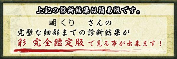 朝 くりさんの診断結果 姓名判断 彩
