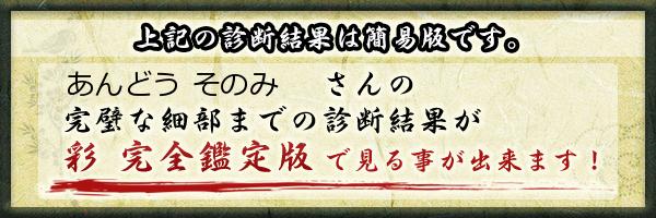 あんどう そのみさんの診断結果 姓名判断 彩