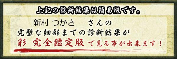 新村 つかささんの診断結果 姓名判断 彩