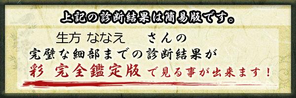 生方 ななえさんの診断結果 姓名判断 彩