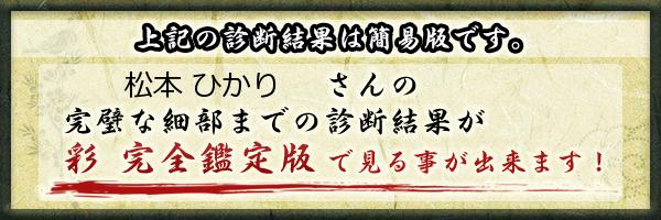 松本 ひかりさんの診断結果 姓名判断 彩