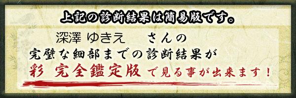 深澤 ゆきえさんの診断結果 姓名判断 彩