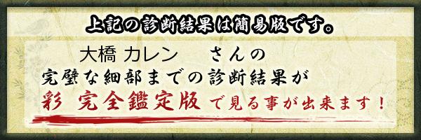 大橋 カレンさんの診断結果 姓名判断 彩