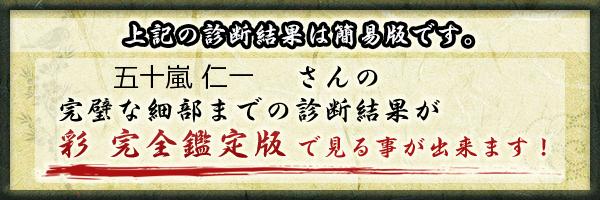 五十嵐 仁一さんの診断結果 姓名判断 彩