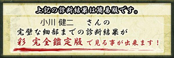 小川 健二さんの診断結果 姓名判断 彩