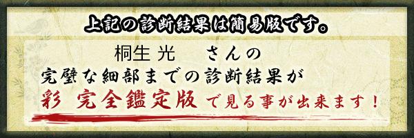 桐生 光さんの診断結果 姓名判断 彩