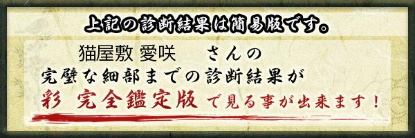 猫屋敷 愛咲さんの診断結果 姓名判断 彩