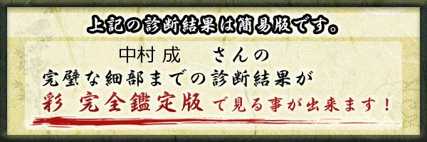 中村 成さんの診断結果 姓名判断 彩