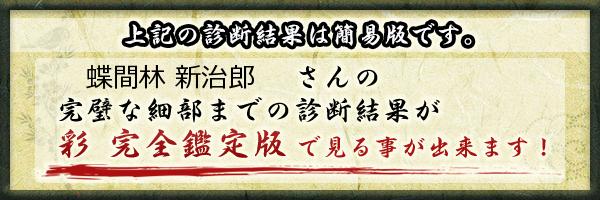 蝶間林 新治郎さんの診断結果 姓名判断 彩