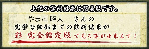 やまだ 昭人さんの診断結果 姓名判断 彩