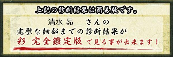 清水 昴さんの診断結果 姓名判断 彩