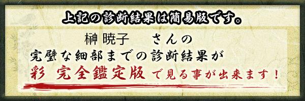 榊 暁子さんの診断結果 姓名判断 彩