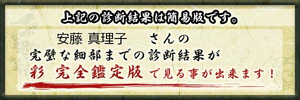 安藤 真理子さんの診断結果 姓名判断 彩